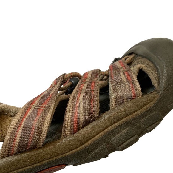 Keen Mens Brown Red Waterproof Sandals Bungee Hiking Shoe Size 5 - Picture 11 of 15